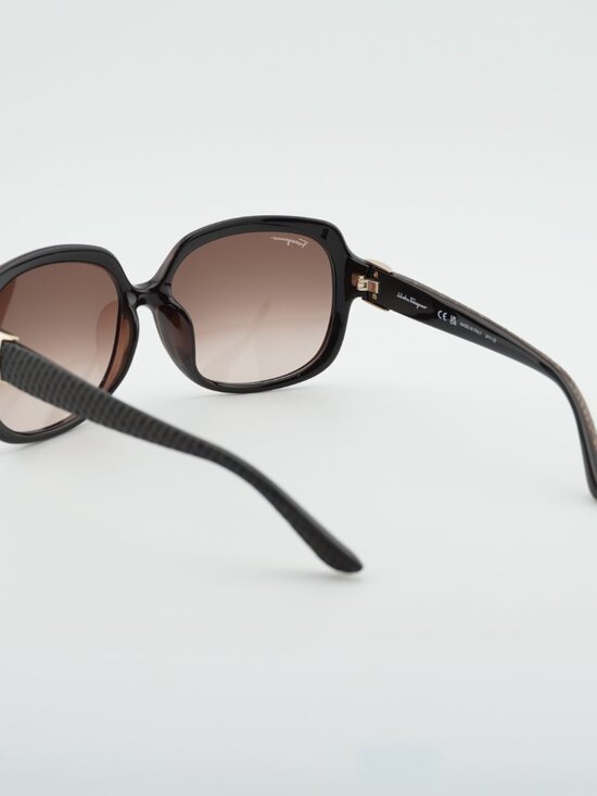 Salvatore Ferragamo SF739SA 210 Sunglasses Brown Rectangle Frame, Brown Lenses main image 5